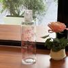 Прозрачная пластиковая бутылка для воды с бантиком и шкалой времени, идеально подходит для занятий спортом на открытом воздухе, вместимостью 500 мл, для сока и молока.