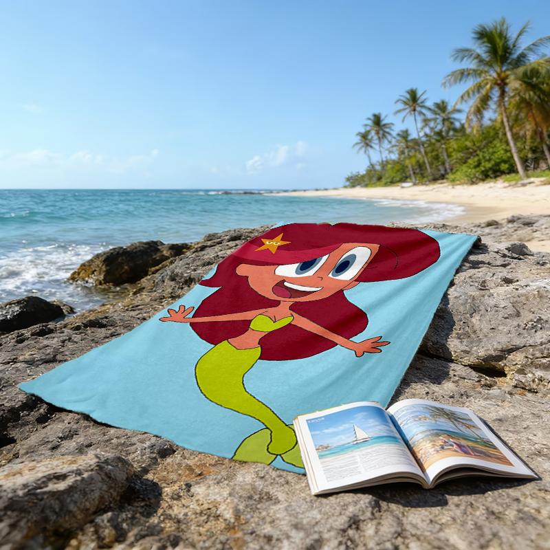 Ultra-Soft Beach Towel with Zig & Sharko Theme,Ideal for Pool - Camping, Diving - Perfect Travel Essential, Vibrant Beach Towel.