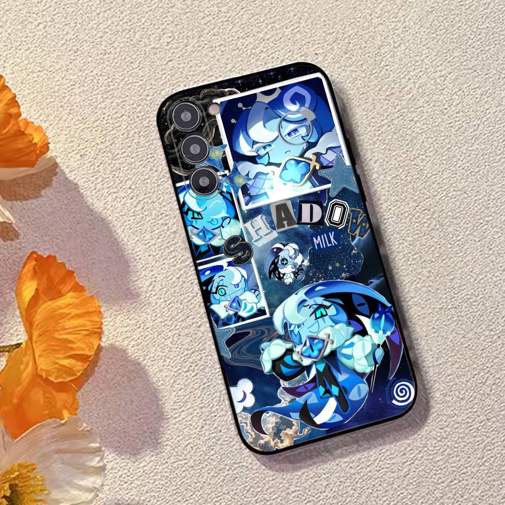 C-Cookie Run Game Phone Case Black Silicone Soft For Samsung Galaxy A73,A72,A71,A70,A53,A52,A51