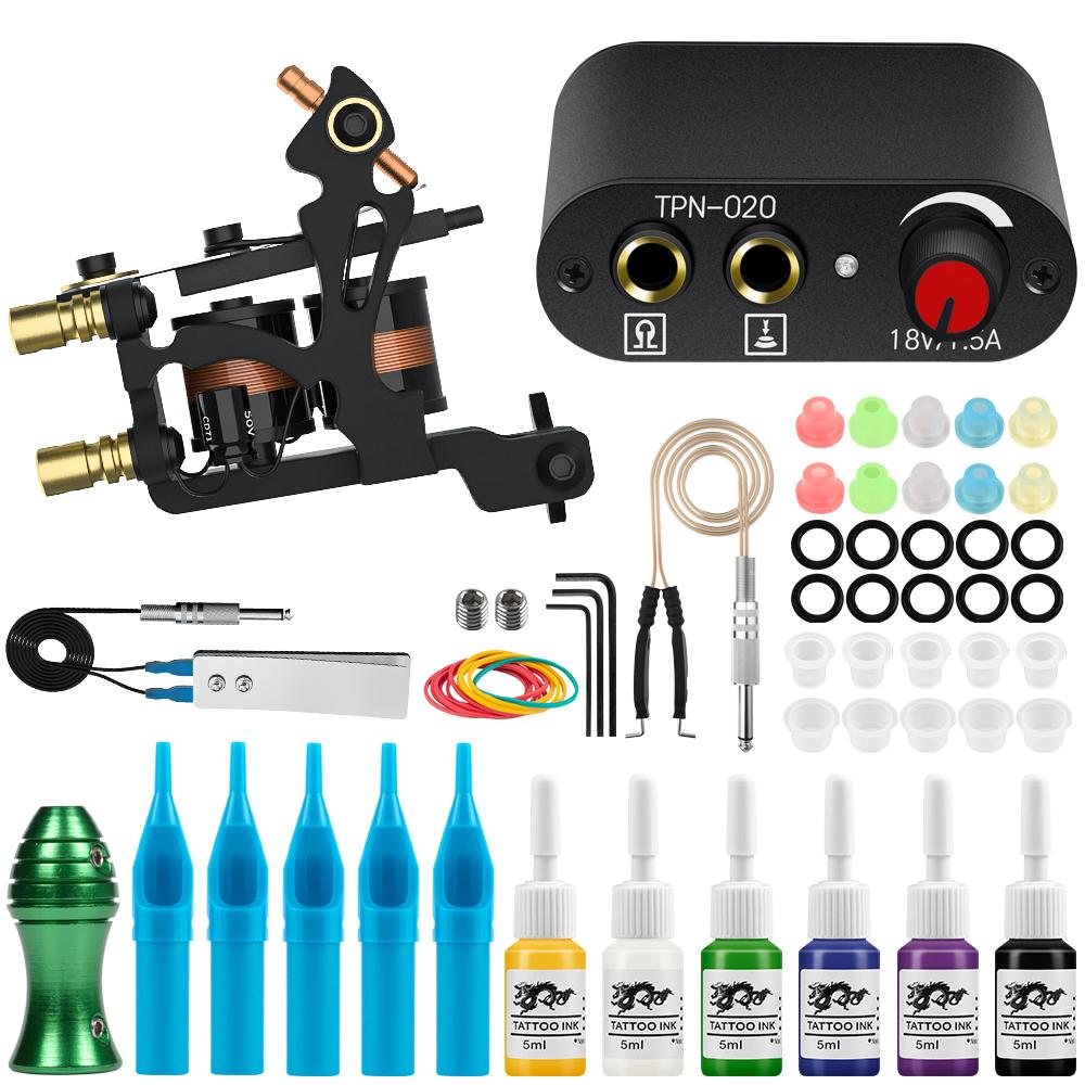 Профессиональные наборы пистолетов для татуировки PHOENIXY, источник питания для татуировки с иглами для картриджей, чернила для перманентного макияжа, боди-арта