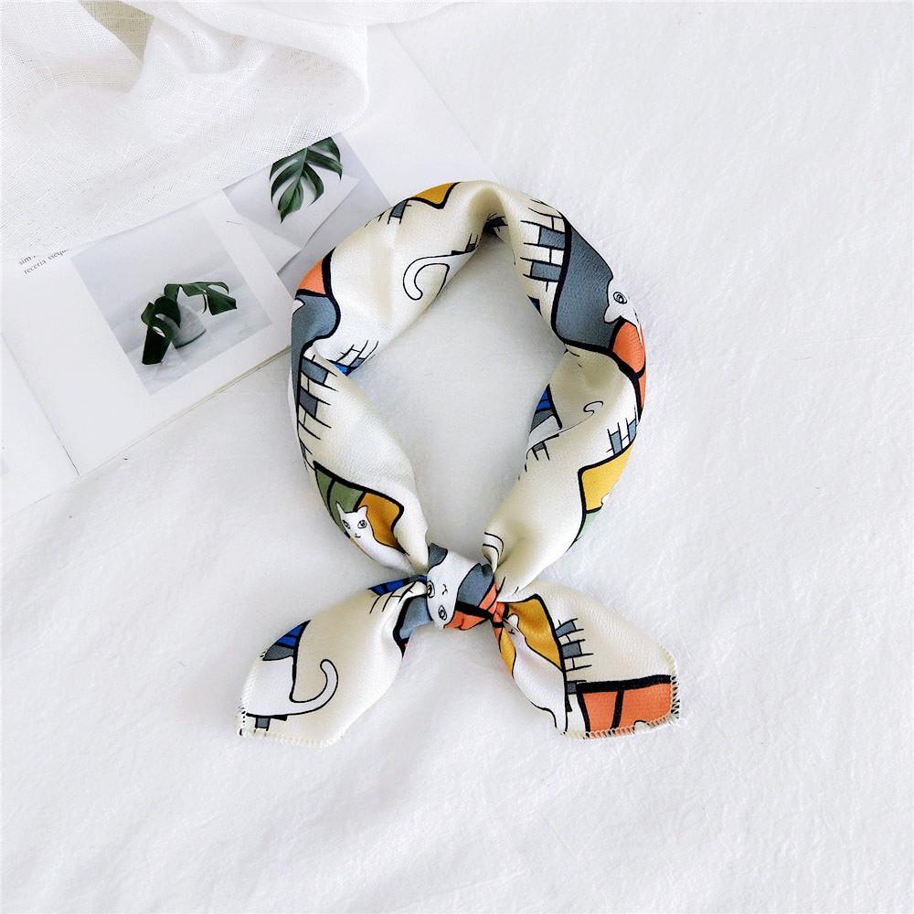 50 шелковых квадратных платков: Универсальные весенне-летние шейные платки для женщин - корейский стиль