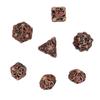 7 Pcs Metal Dice Set Brass Hollow Polyhedral Dice with Exquisite Cool Octopus Pattern for Table