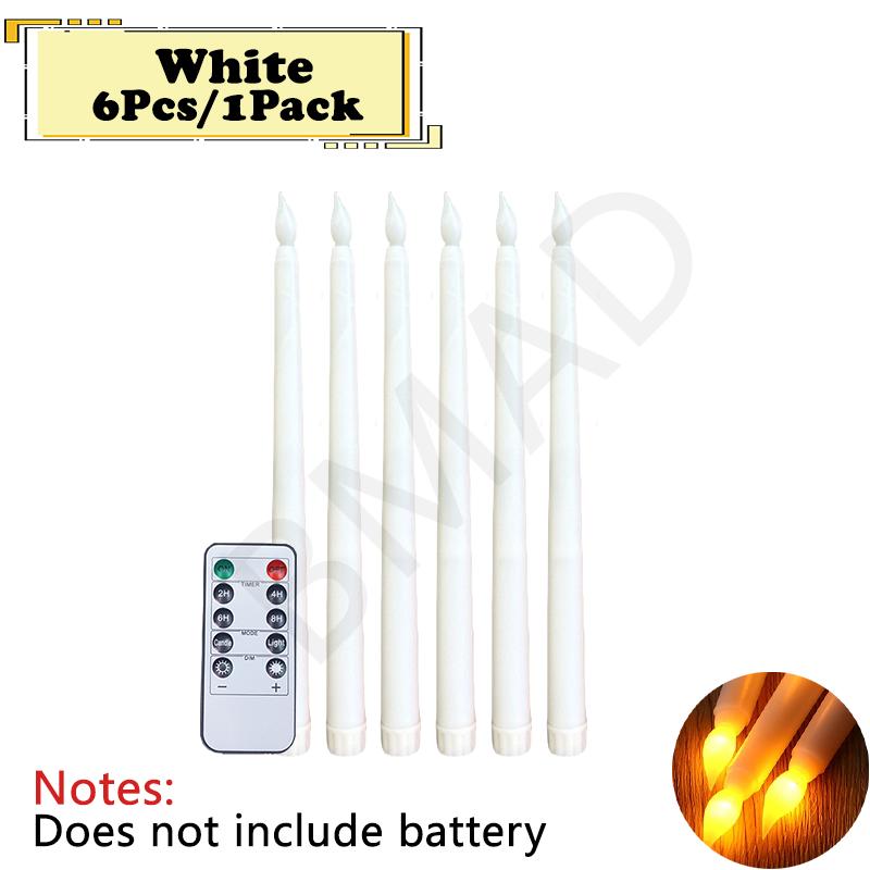 6/12PCS Christmas LED Flameless Candles Remote Control Floating Candles for Party Church Halloween Home Decoration