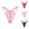 Women's Sexy Solid Color Lace Hollow See-through Low Waist Thong