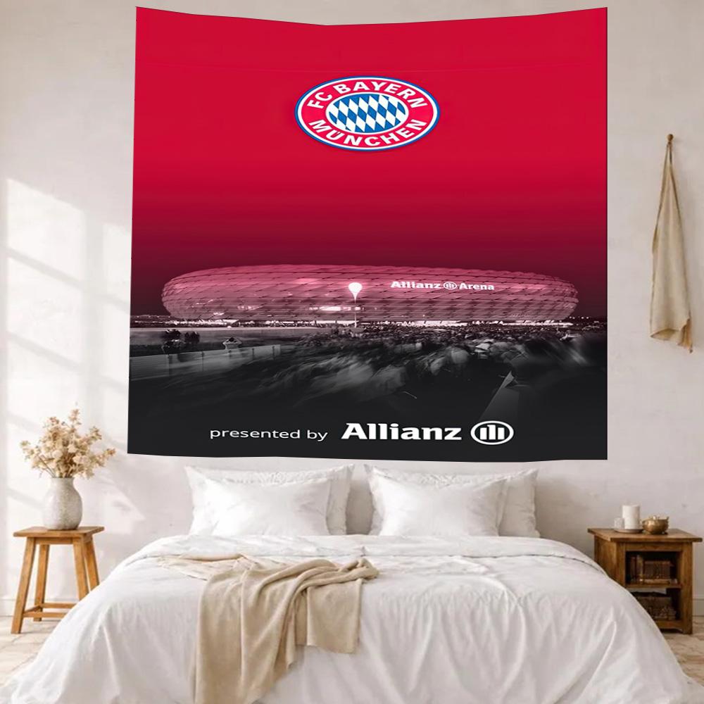 Bayern Munich Wall Decor Tapestry Art For Pet Memorial Birthdaywedding Party Backdrop Family Gift