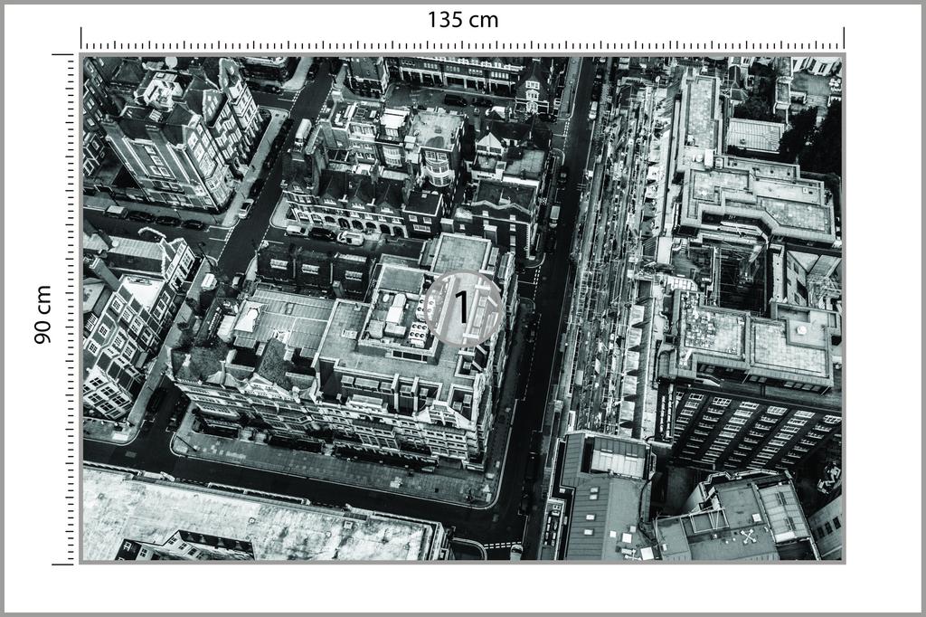 Фотообои Лондон Черно-белый гладкий винил 135x90
