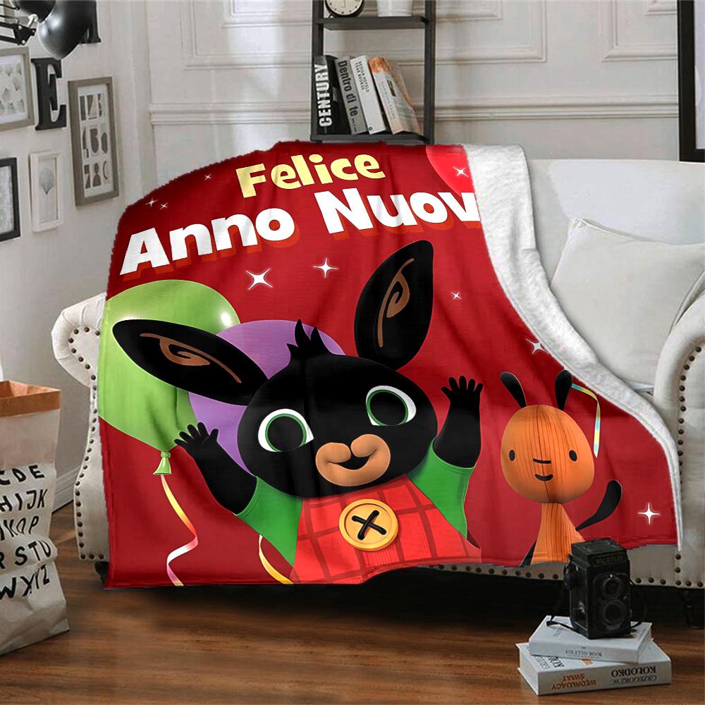 1pc Bing Bunny3 Blanket, Gift, for Men and Women, Soft Blanket, Good for Sofa Bed Couch Travel, Lightweight Flannel Blanket