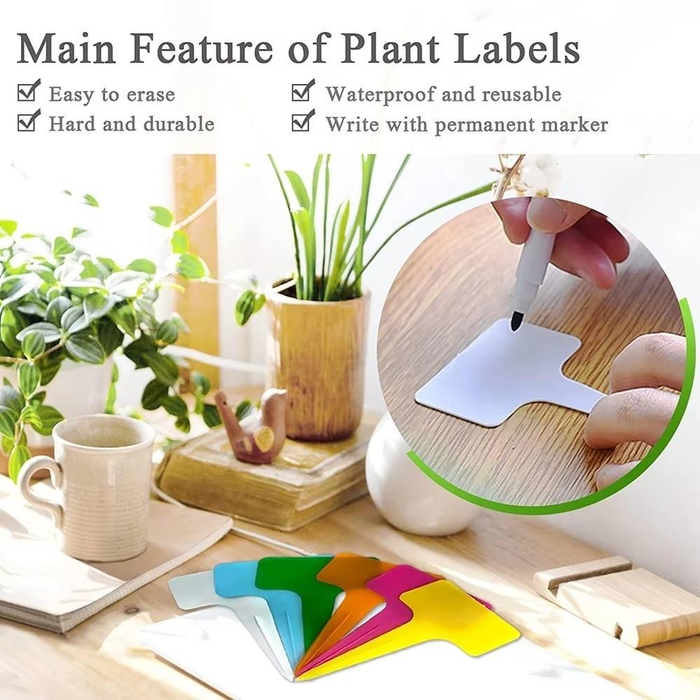 100PCS Thickened Stake Tags Waterproof T-type Tags Garden Tools Markers Label Garden