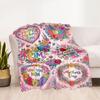 Warmth Of Love Blanket Flannel Blanket-Soft and Suitable for Sofas,Beds,Offices,Travel,All Seasons,Great Gift for Holidays and Birthdays.