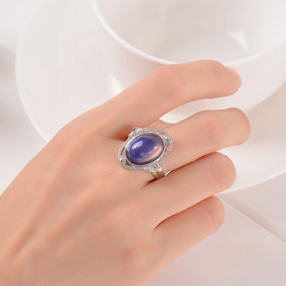 Compact Unisex Jewelry Adjustable Kids 1PC Fashion Adult Chic Changing Color Temperature Ring Mood