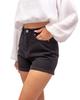 Krótkie Spodenki Jeansowe Damskie Dżinsowe Mom Fit Bermudy Czarne 36 S Firi