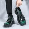 Мужские туфли Оксфорды Дерби на толстой подошве, модные, деловые, дизайнерские, повседневные, кожаные, формальные лоферы, туфли для костюма, квадратный носок