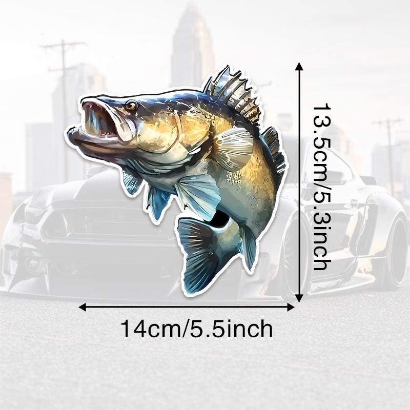 DS53#14x13.5cm Cartoons Fish Car Sticker Add Some Fun To Your Car Vinyl Decal Motorcycle Decorative Accessories