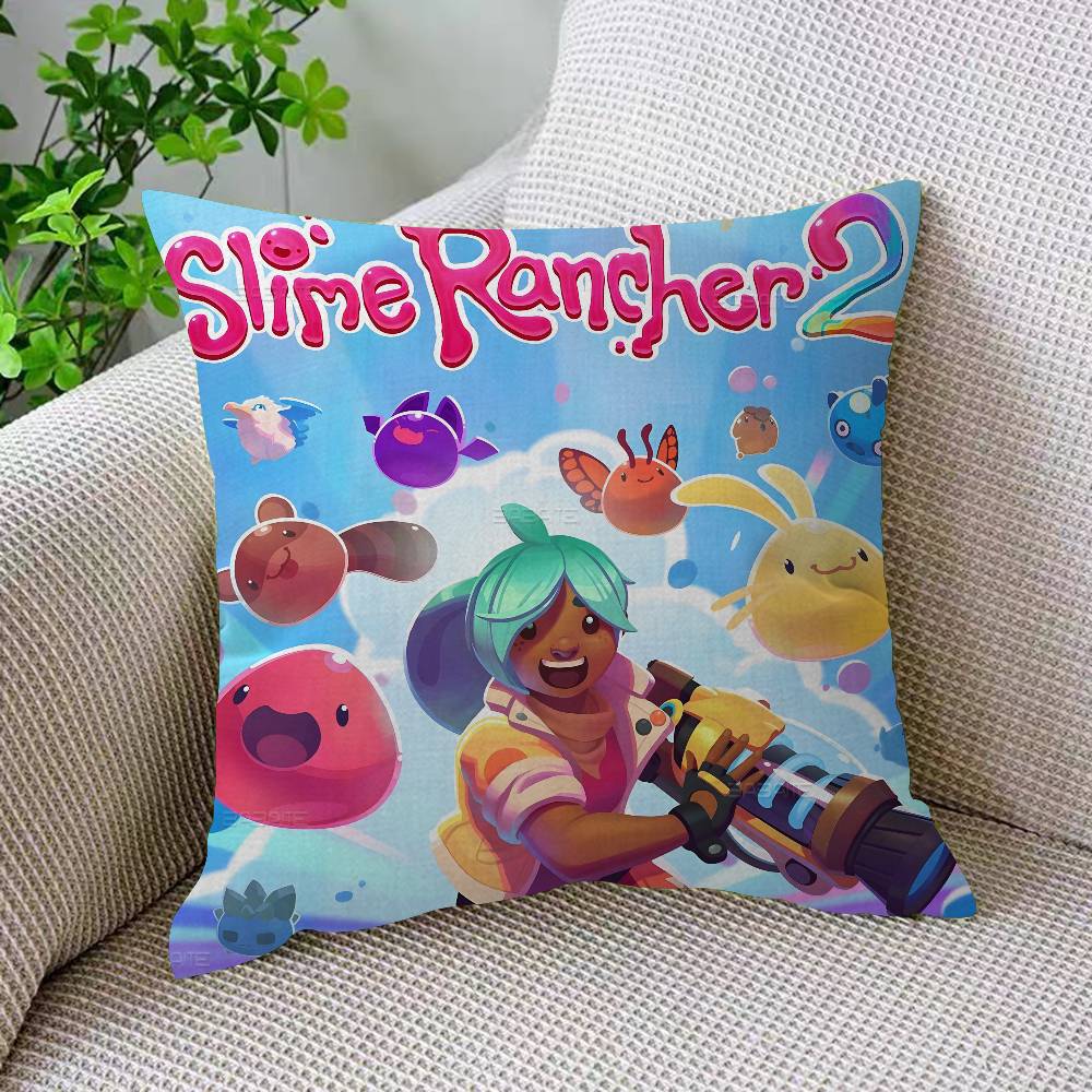 Игровой S-Slime R-Rancher Классическое аниме 45*45см Наволочка Подушка Чехол для подушки Декор Наволочка Домашняя наволочка для диванной подушки