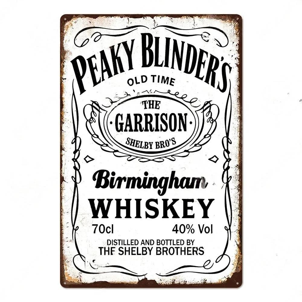 Vintage Bar Whisky Plaque Metal Club Tin Metal Logo Badge Girl Decor Garage Club Bar Men's Cave Bar Cafe Wall Decoration