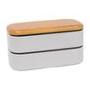 MIYS Wood Grain Square Lunch Box Gray 73508 Men's