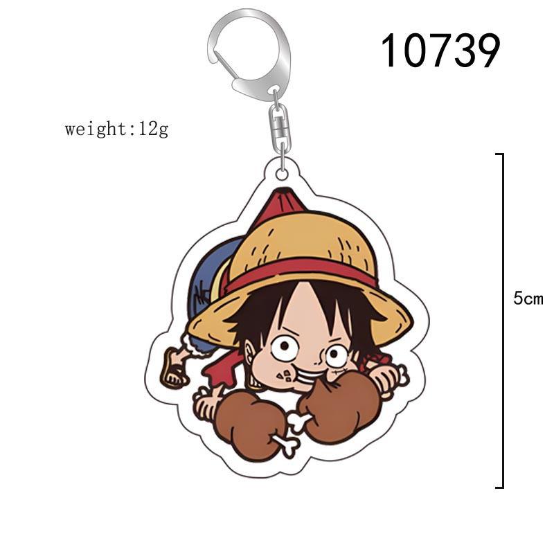 Акриловый брелок для One Piece Monkey D. Луффи Фрэнки Трафальгар Ло Бепо Нико Робин Акриловый брелок-пряжка Аниме Периферийный кулон