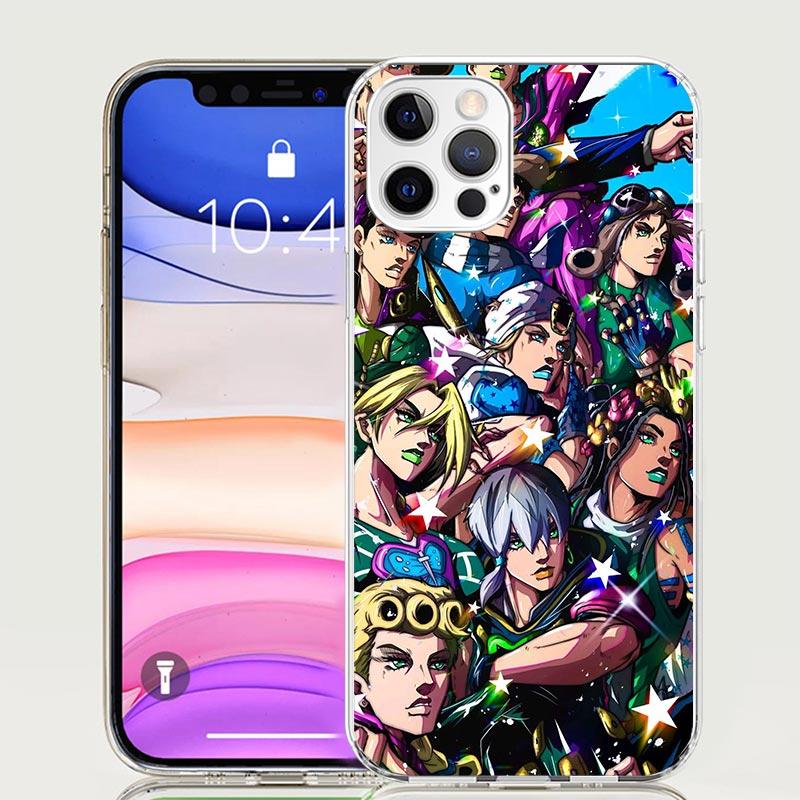 Чехол для телефона JoJo's Bizarre Adventure Горячий аниме-чехол для iPhone 17 Air 16 15 Plus 11 14 Pro Max 13 Mini 12 7 8 + SE Узор Арт Кастоми