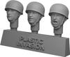 Пластиковый набор для немецкой эмоциональный набор «Вторая мировая война» Fallschirmjager Head Early Type Resin Kit 1/35 (6 шт.) ОД#03