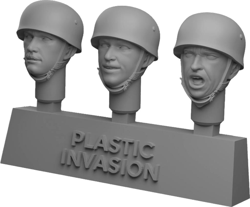 Пластиковый набор для немецкой эмоциональный набор «Вторая мировая война» Fallschirmjager Head Early Type Resin Kit 1/35 (6 шт.) ОД#03