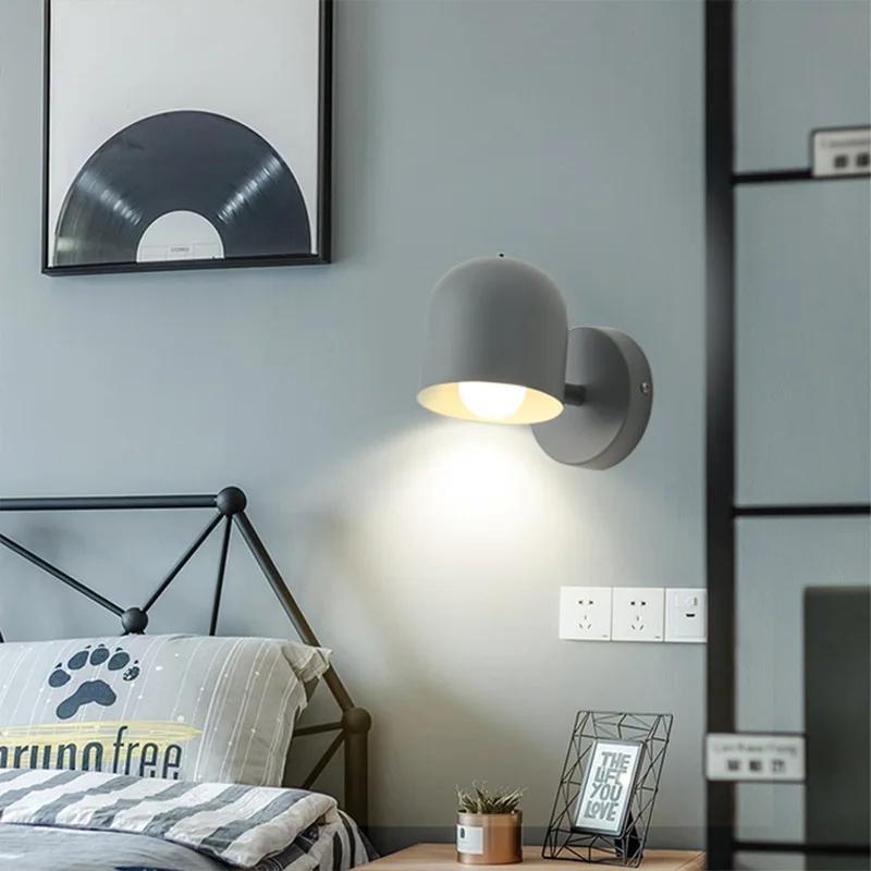 Modern Minimalist Nordic Macaron Restaurant Wall Lamp Study Bedroom Bedside Light Indoor Lighting Hotel Lamp Porch Wall Lights
