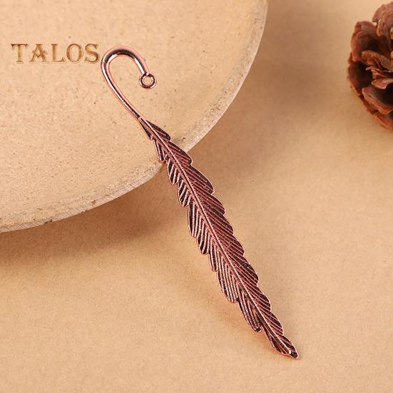 2Pcs Feather Bookmark Metal Book Mark Page Reading DIY Gifts Stationery for Home Study School Office