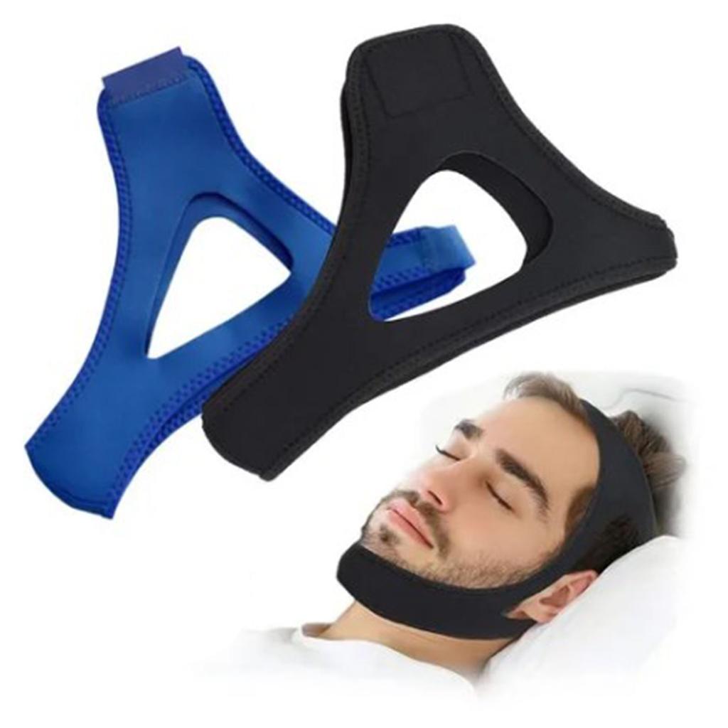 2PCS Anti Snoring Chin Strap Breathable Snore Reduction Jaw Support Belt for Men Women