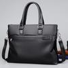 Men's Wear-Resistant Leather Laptop Briefcase - Large Capacity Crossbody/Shoulder Bag