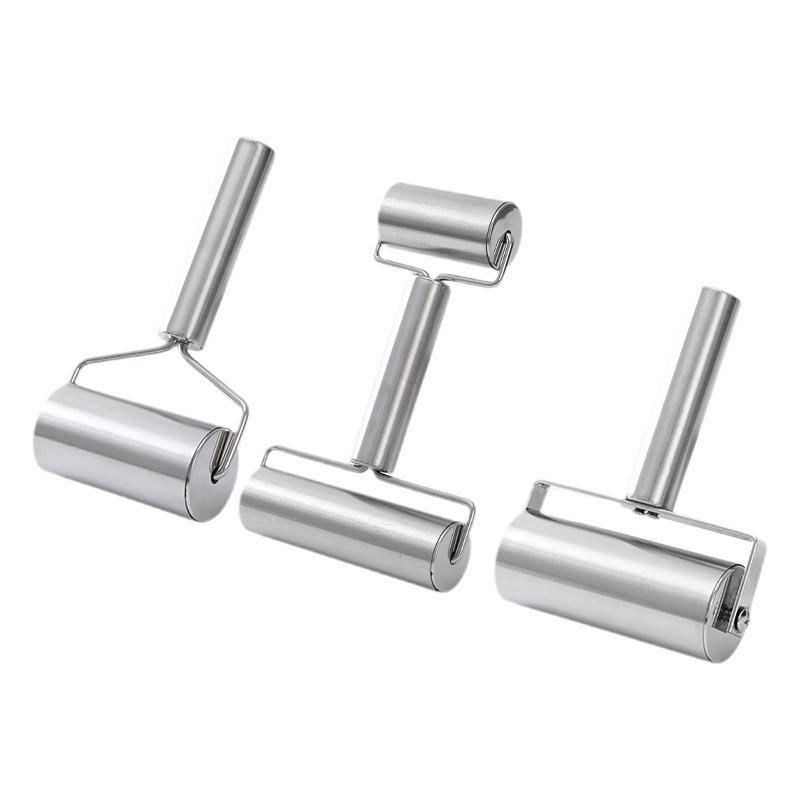 1 шт., скалка из нержавеющей стали, двухсторонний валик для раскатывания теста для пиццы, пирогов, печенья, пельменей, лапши, кухонная утварь, кухонные принадлежности