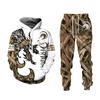 Casual Men's Tracksuit 3d Animal Printed Hoodies and Pants 2pc Sets Antumn Cool Sweatshirts Women Men's Clothing Sportswear Suit