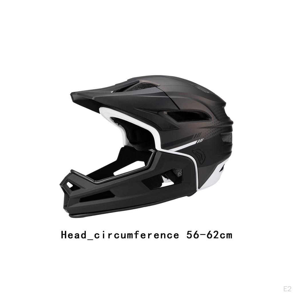 Full Face Bicycle Helmet with Detachable Chin Guard for Commuting And Climbing