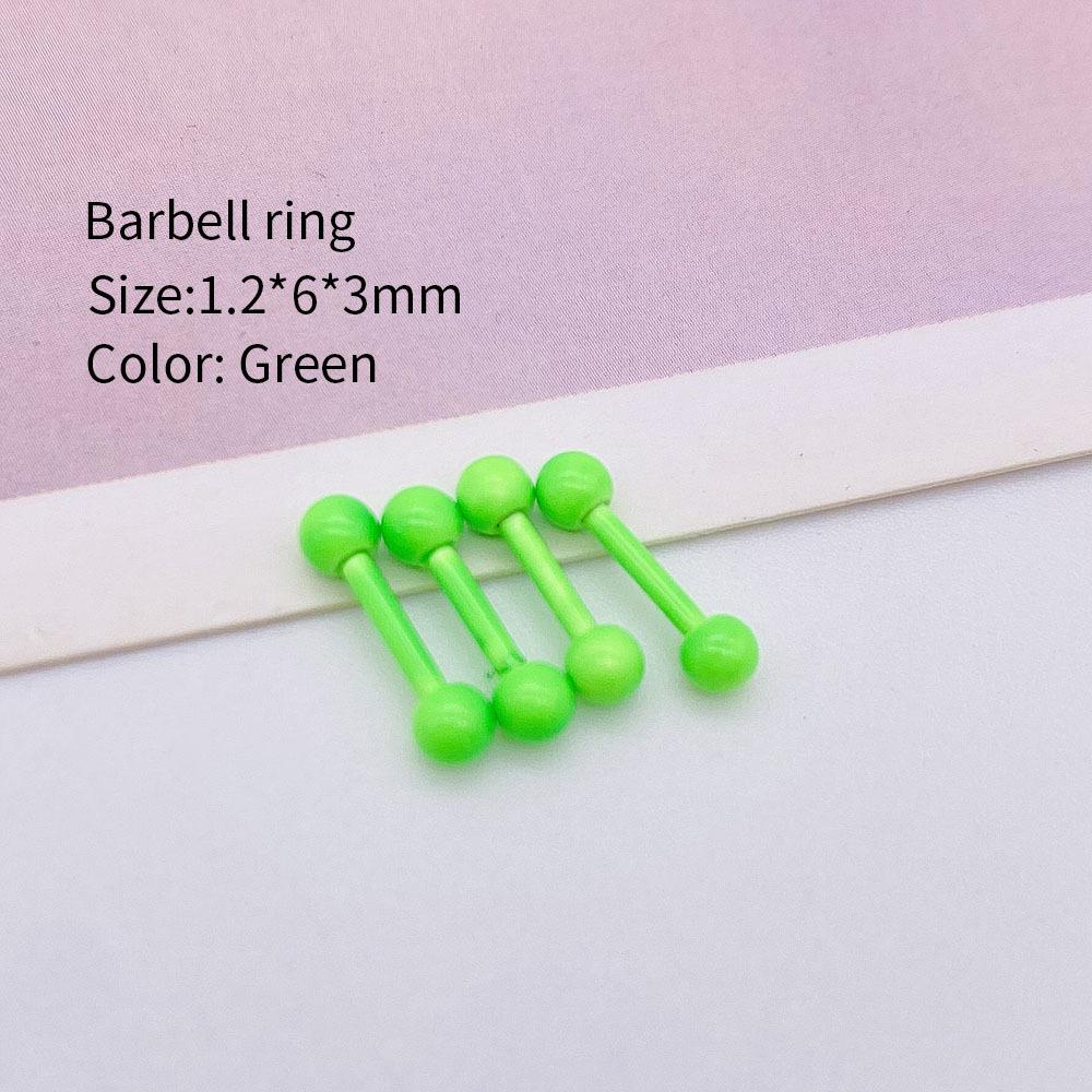 4Pcs Stainless Steel Barbell Earrings Body Piercing Jewelry