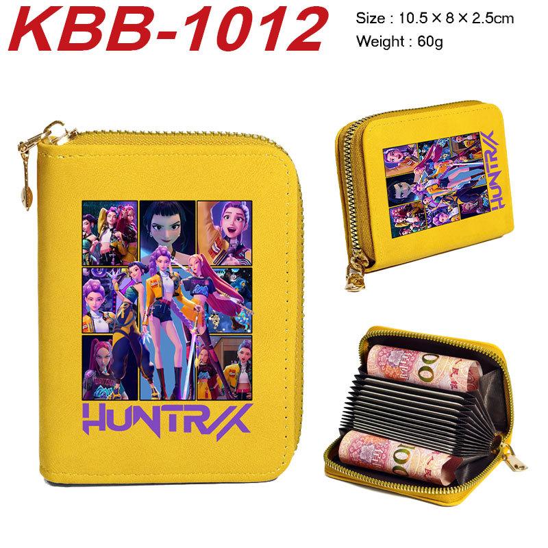 Huntrix Peripheral Card Holder Accordion Zip Coin Purse Wear-Resistant Large Capacity Multi-Slot Student Wallet 1pcs