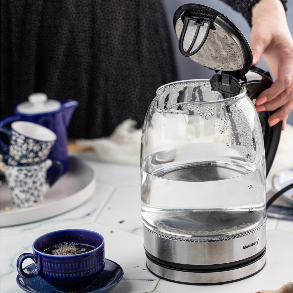 Electric glass kettle 1.7L KLAUSBERG KB-7886