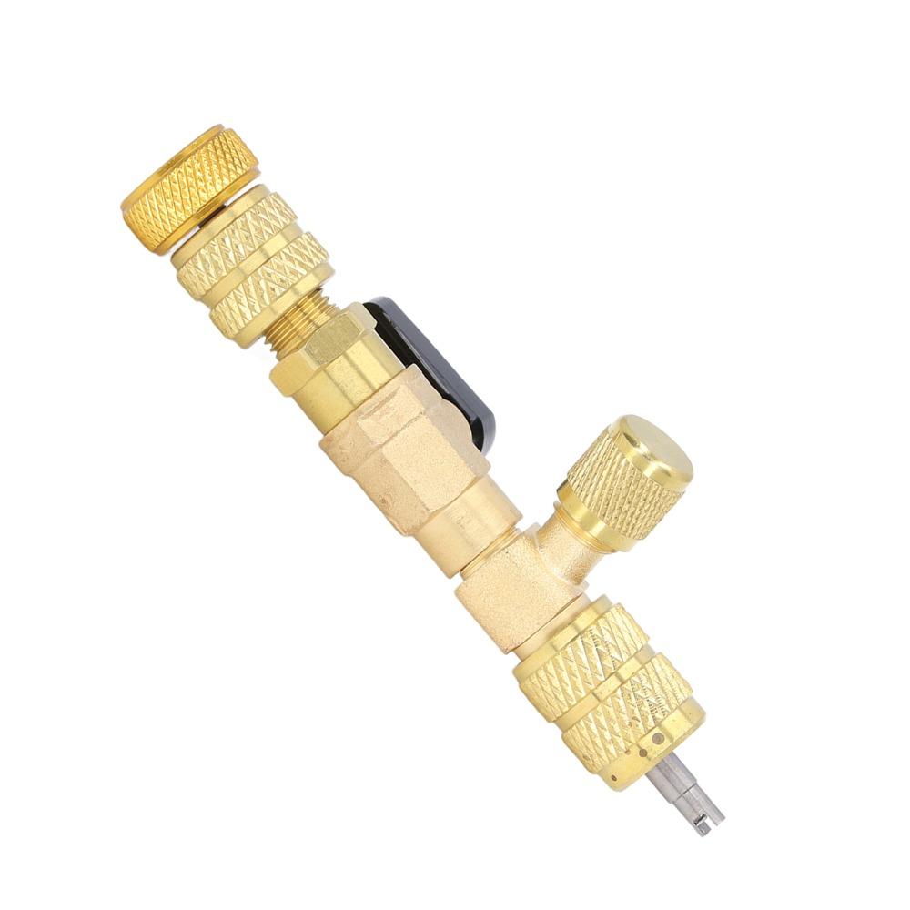 Brass Material Valve Core Installer Brass Valve Tool For R410A Refrigerant System