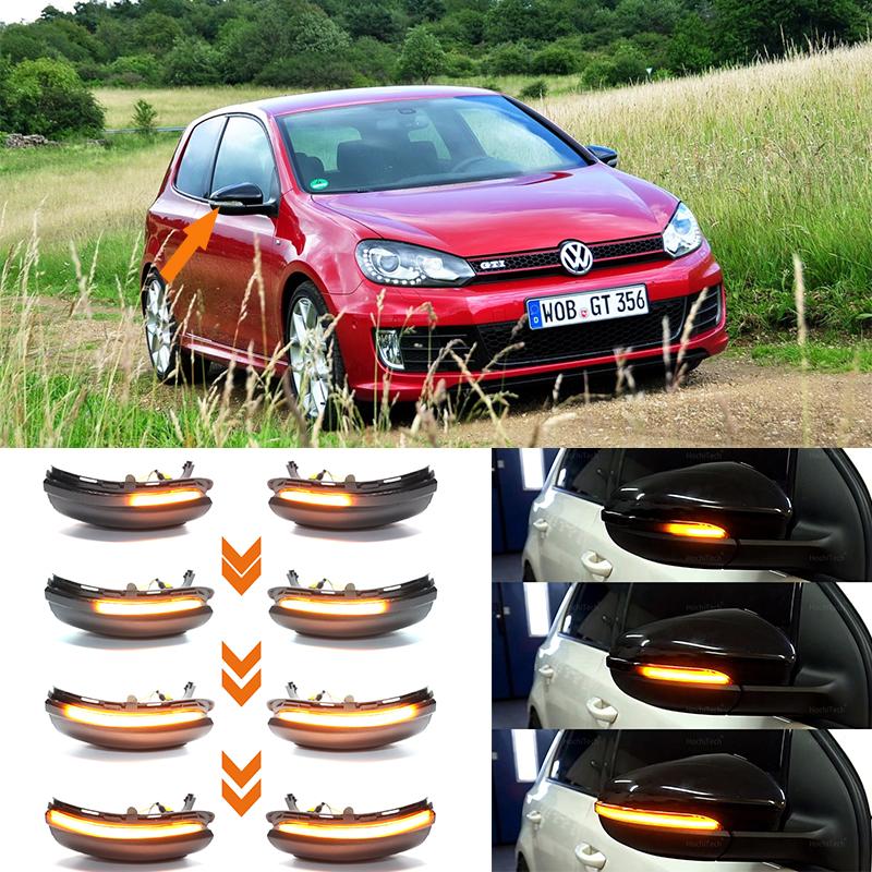 Динамический мигающий индикатор бокового зеркала для VW Volkswagen Golf MK6 GTI 6 R line VI R20 светодиодный указатель поворота Touran тюнинг