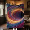 1PC Vortex SwirlOutdoor Flannel Blanket - Soft Plush Decor for Picnics, camping, Bedroom, Playroom, Office, or Lunch Break 1283A