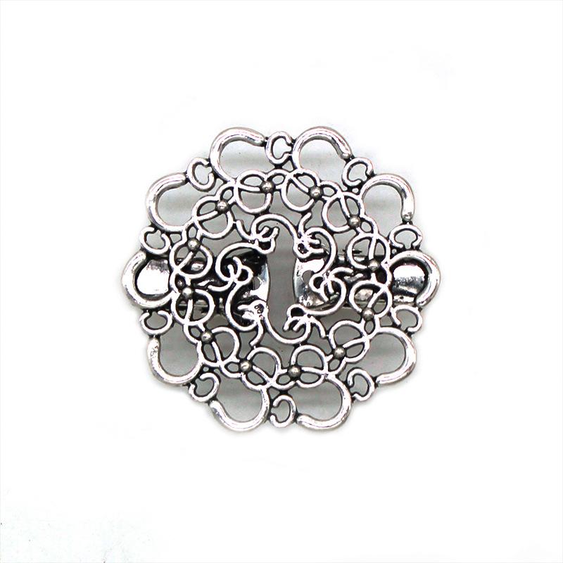 1PC Vintage Collar Clip Shawl Cardigan Flower Patterns Brooches Sweater Pins Dresses Buckle