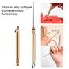 Portable Titanium Alloy Toothpick Reusable Food Grade Metal Toothpick Multi-functional Travel Detachable Pocket Tooth Pick Keychain Pendant