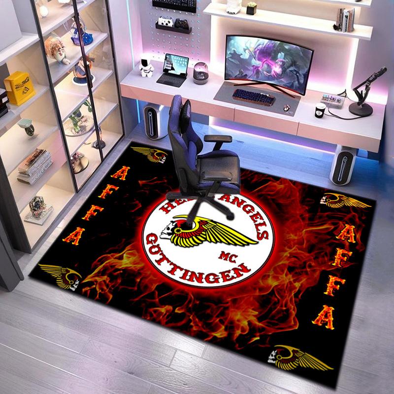 Gang Motorcycle enthusiasts Hells Angels Motorcycle Club carpet is suitable for living room and bedroom doormats office balcony decorative carpet V8