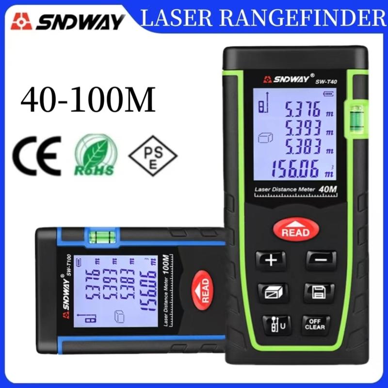 SNDWAY SW-T40 SW-T60 SW-T80 SW-T100 Mini Digital Rangefinder Laser Rangefinder Professional Laser Rangefinder Tape Measure Tool