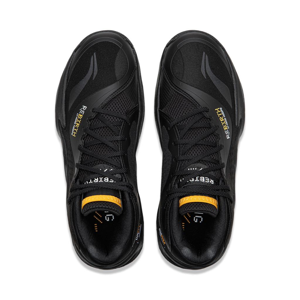 Li-Ning XinSheng Cushioning Slip Resistant Mid Top Basketball Shoes Men's Black ABAV071-2