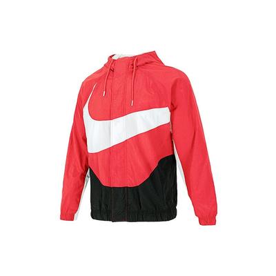 Спортивная куртка Swoosh Контрастные цвета Большой логотип С капюшоном Тканая куртка Красная Мужская DD5968-657