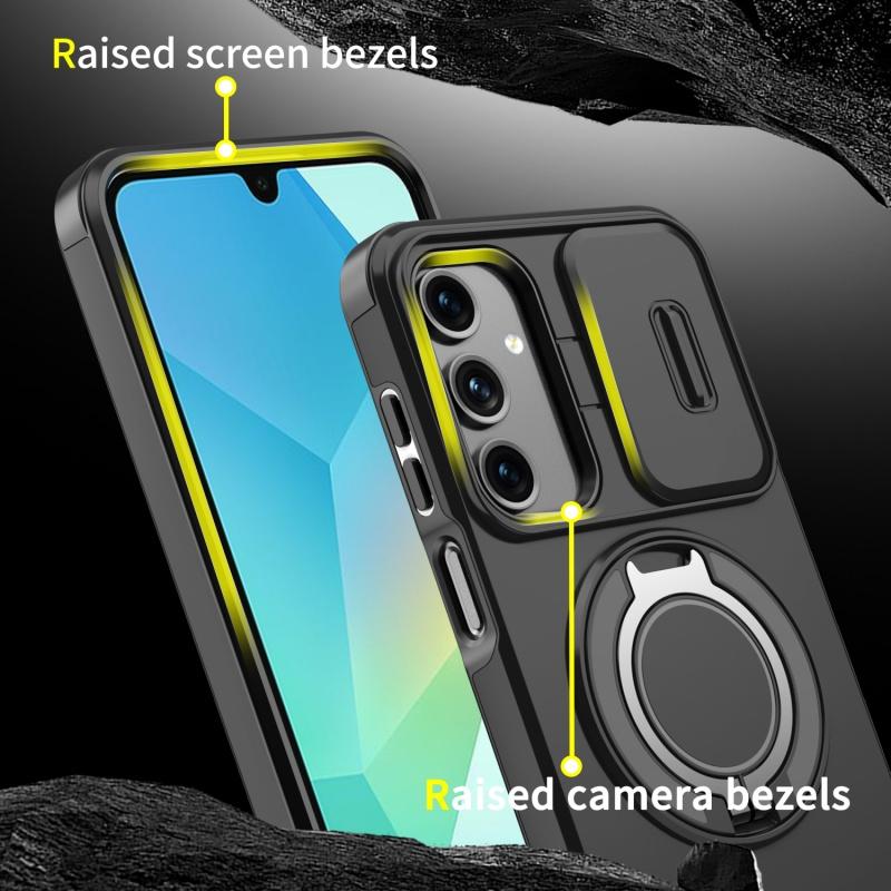 Для Samsung Galaxy A55 A54 A35 A16 A15 A13 A06 Магнитный держатель-кольцо для пальца Военный защитный чехол