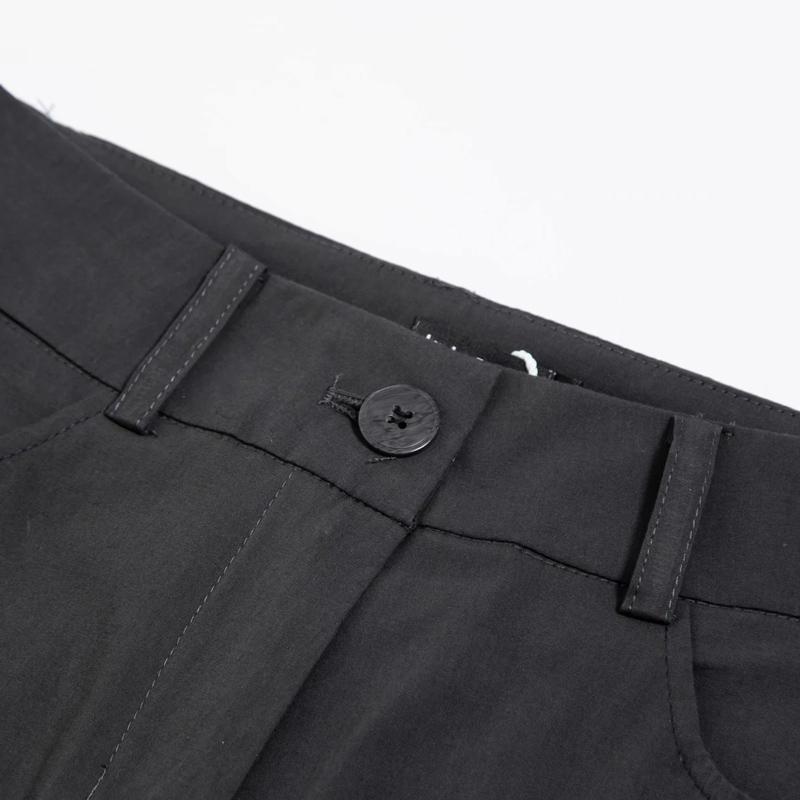 Women Tight Flares Pants Flared Slacks Dark Black High-waist Suit Slacks Trousers Casual Pants