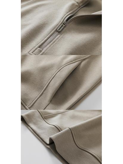 2025 Fall/Winter High-End Logo Print Half-Zip Stand Collar Sweatshirt - Long Sleeve Workwear Jacket