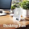Настольный вентилятор Портативный вентилятор Перезаряжаемый Регулировка 5 скоростей Вращающийся на 180° Складной вентилятор С аккумулятором Цифровой дисплей Бесшумный вентилятор