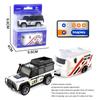 Remote Control Small Car, 1:64 Scale Off-Road RC Car, USB Rechargeable 2.4GHZ Three Speed Indoor Alloy Vehicle (8801B With Trailer)