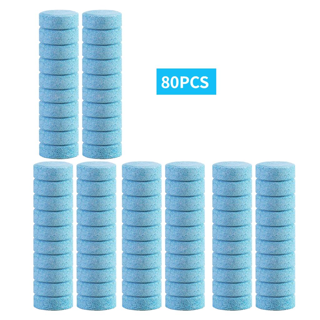 80/60/40/20 шт. автомобильный стеклоочиститель для стекла, водный твердый очиститель, автомобильный шипучий планшет для чистки туалетных окон автомобиля