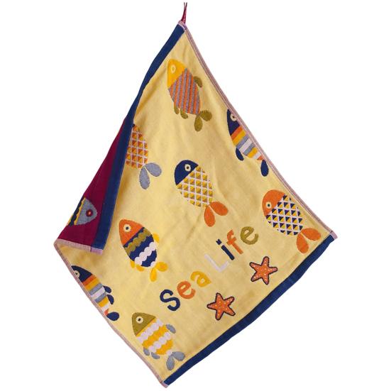 Детское полотенце, мягкое, приятное на ощупь, 4-слойное, удобное, не раздражающее чистку кожи, хлопковое полотенце для лица с различными принтами для детского сада